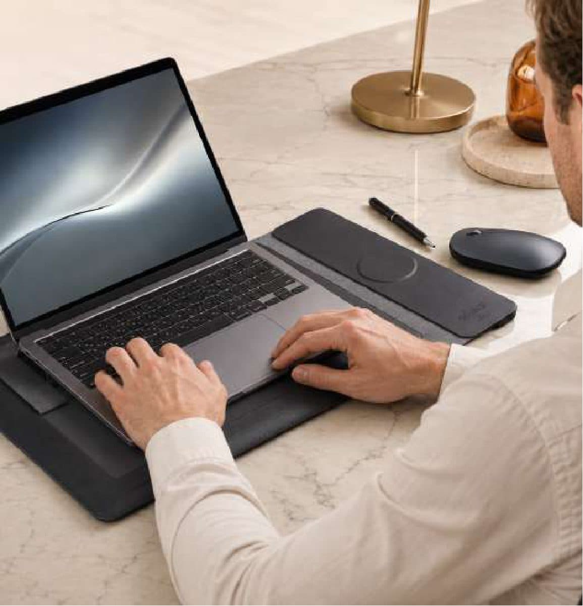 Lap-Hold Desk Pad with Wireless Charger