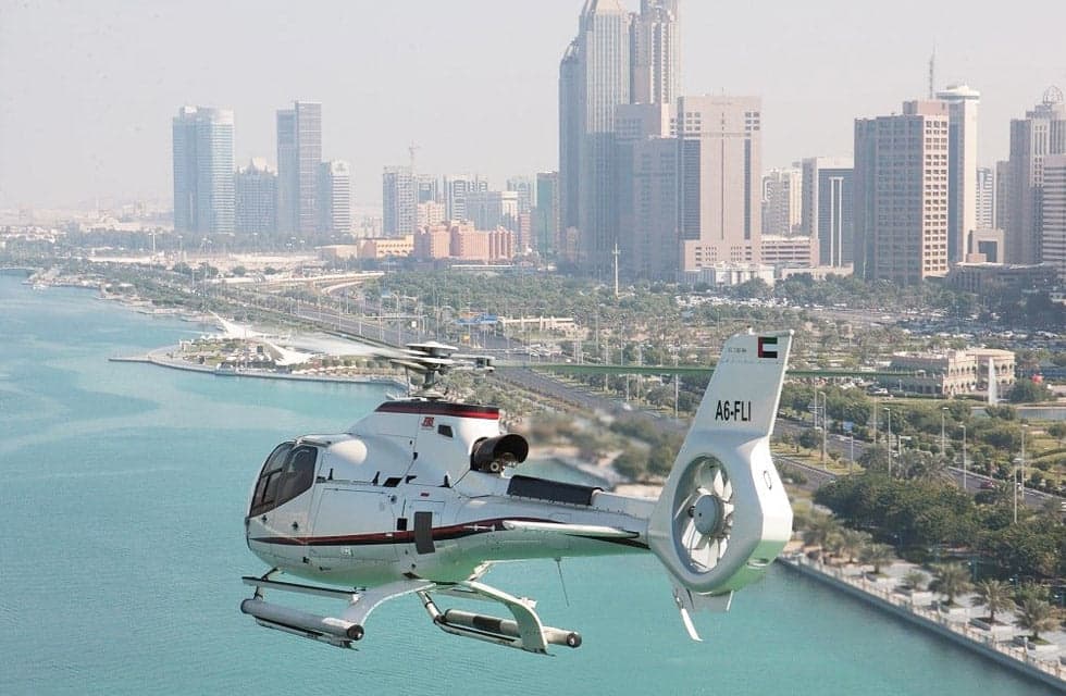 Thrilling Helicopter Tour & Enchanting Abu Dhabi Stay Gift Box for Two. 10+ Hotels