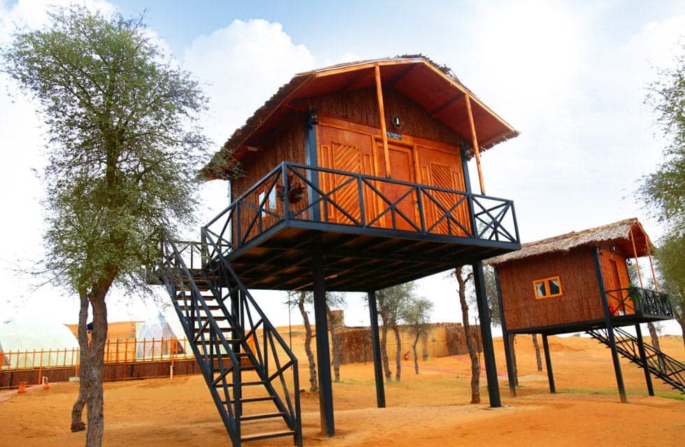 Tree House Stay with Breakfast and Desert Safari Gift Box for Two