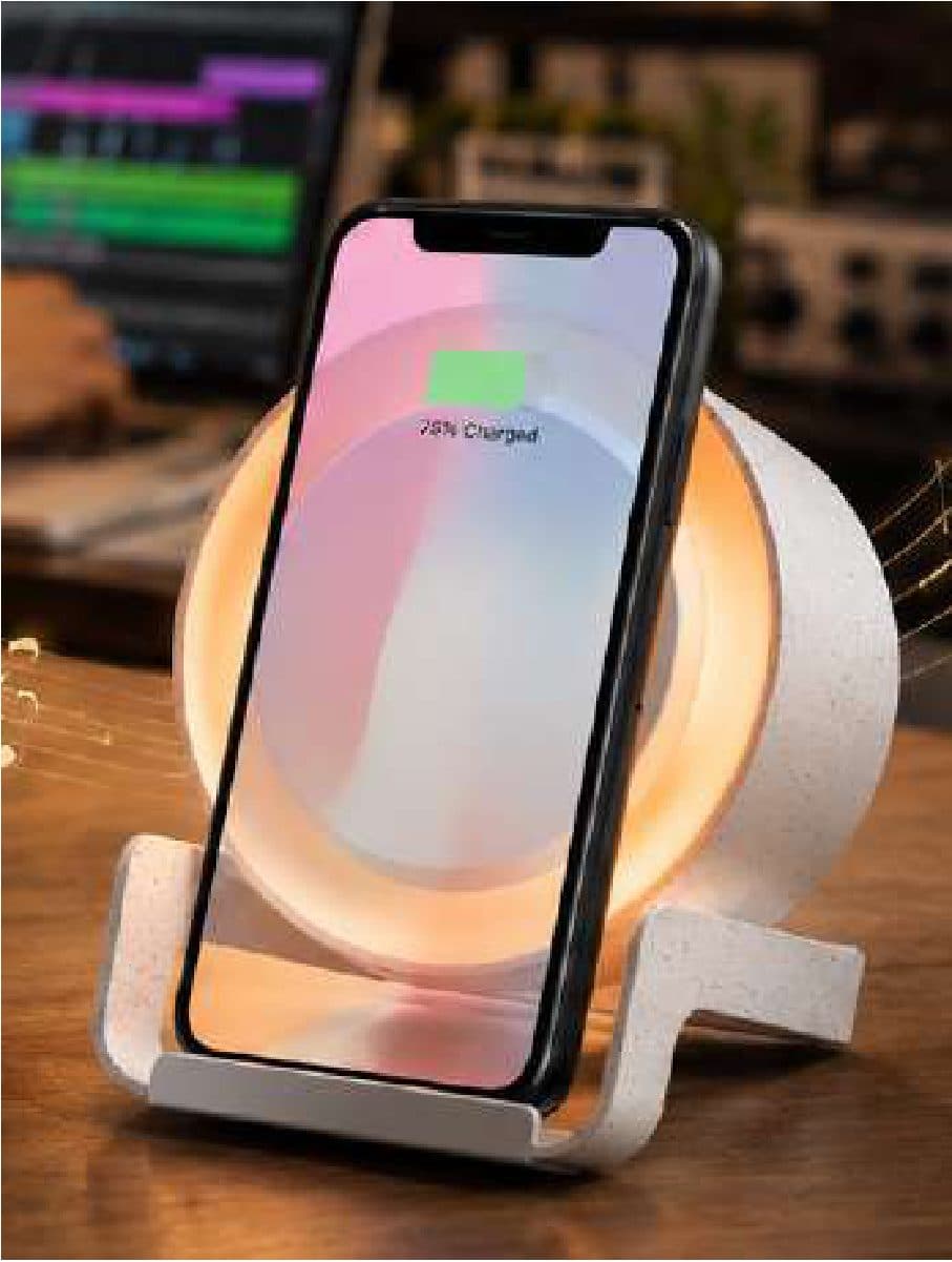 Night Light Speaker with Wireless Charger