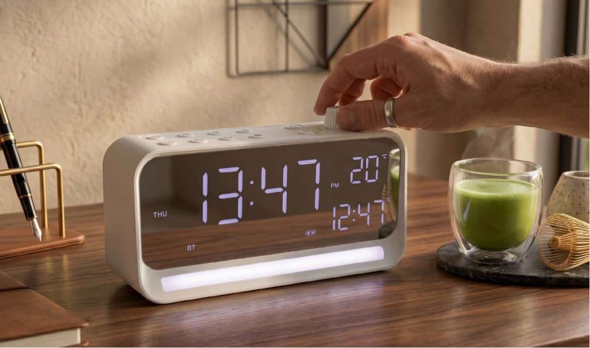 Time Beat Mirror Clock Speaker
